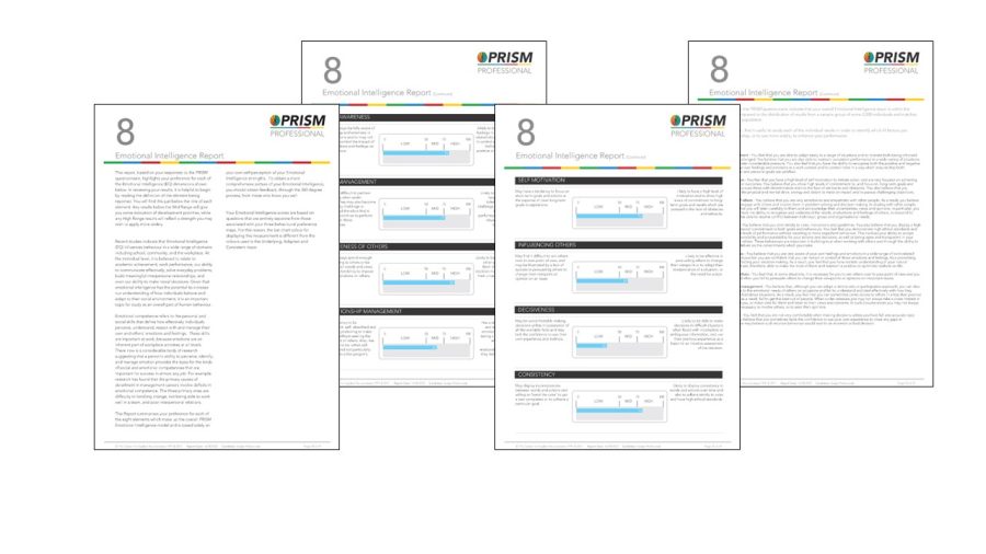An example of part of a PRISM report